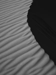 Preview wallpaper desert, dune, sand, black and white