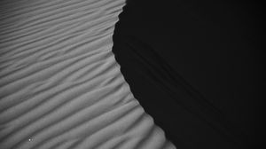 Preview wallpaper desert, dune, sand, black and white