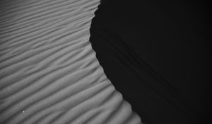 Preview wallpaper desert, dune, sand, black and white