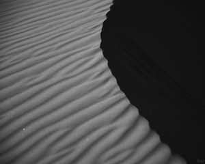 Preview wallpaper desert, dune, sand, black and white