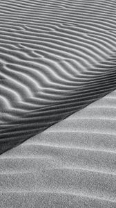 Preview wallpaper desert, dune, waves, sand, gray