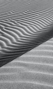 Preview wallpaper desert, dune, waves, sand, gray