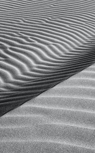 Preview wallpaper desert, dune, waves, sand, gray