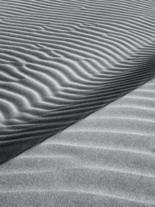 Preview wallpaper desert, dune, waves, sand, gray