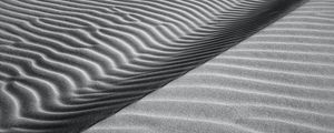 Preview wallpaper desert, dune, waves, sand, gray