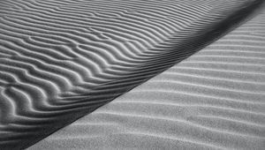 Preview wallpaper desert, dune, waves, sand, gray