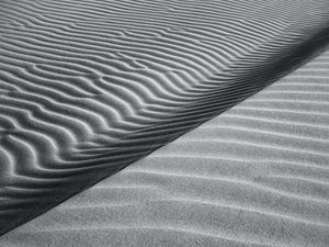 Preview wallpaper desert, dune, waves, sand, gray