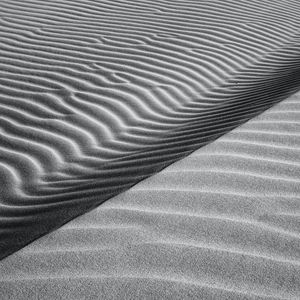 Preview wallpaper desert, dune, waves, sand, gray