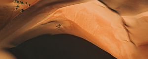 Preview wallpaper desert, dunes, aerial view, sand, hills