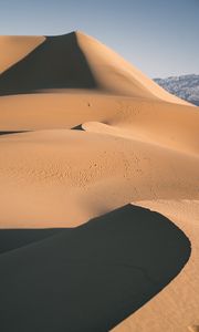 Preview wallpaper desert, dunes, aerial view, hills, sand