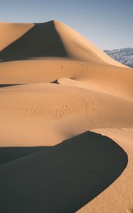 Preview wallpaper desert, dunes, aerial view, hills, sand