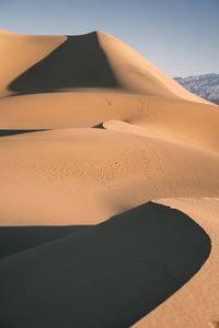 Preview wallpaper desert, dunes, aerial view, hills, sand