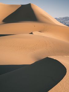 Preview wallpaper desert, dunes, aerial view, hills, sand