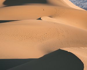 Preview wallpaper desert, dunes, aerial view, hills, sand