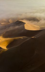 Preview wallpaper desert, dunes, dust, sand