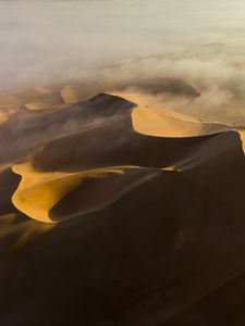 Preview wallpaper desert, dunes, dust, sand