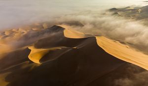 Preview wallpaper desert, dunes, dust, sand