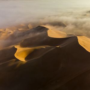 Preview wallpaper desert, dunes, dust, sand