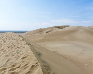 Preview wallpaper desert, dunes, hills, sand, landscape