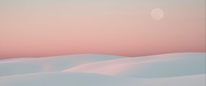 Preview wallpaper desert, dunes, moon, sand, white