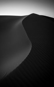 Preview wallpaper desert, dunes, sand, bw