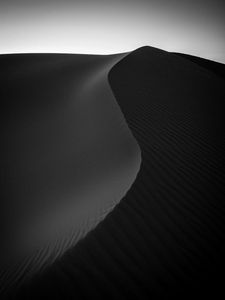 Preview wallpaper desert, dunes, sand, bw
