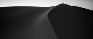 Preview wallpaper desert, dunes, sand, bw