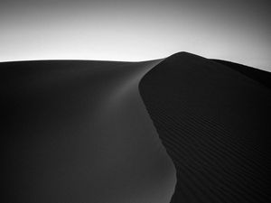 Preview wallpaper desert, dunes, sand, bw