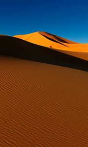 Preview wallpaper desert, dunes, sand, shadow, hills