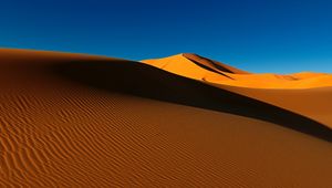 Preview wallpaper desert, dunes, sand, shadow, hills