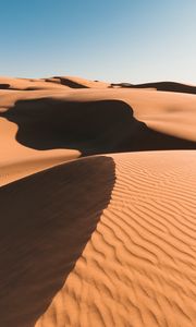 Preview wallpaper desert, dunes, sand, hills, sky