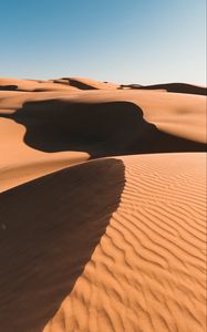 Preview wallpaper desert, dunes, sand, hills, sky