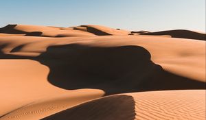 Preview wallpaper desert, dunes, sand, hills, sky