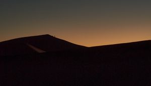 Preview wallpaper desert, evening, moon, sky