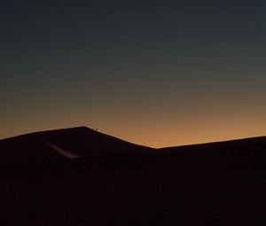 Preview wallpaper desert, evening, moon, sky