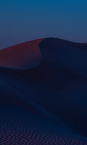 Preview wallpaper desert, hill, dusk, sand, dunes