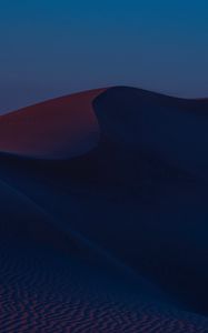 Preview wallpaper desert, hill, dusk, sand, dunes