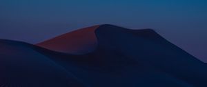 Preview wallpaper desert, hill, dusk, sand, dunes
