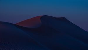 Preview wallpaper desert, hill, dusk, sand, dunes