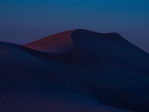 Preview wallpaper desert, hill, dusk, sand, dunes