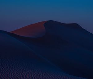 Preview wallpaper desert, hill, dusk, sand, dunes