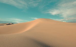 Preview wallpaper desert, hill, sand, dunes, waves
