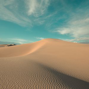 Preview wallpaper desert, hill, sand, dunes, waves