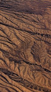 Preview wallpaper desert, landform, aerial view, brown