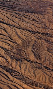 Preview wallpaper desert, landform, aerial view, brown