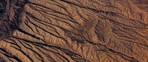 Preview wallpaper desert, landform, aerial view, brown