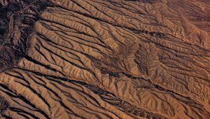 Preview wallpaper desert, landform, aerial view, brown
