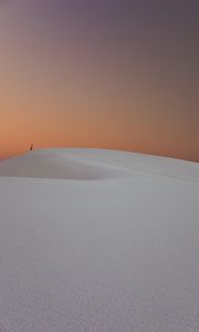 Preview wallpaper desert, man, sand, wanderer, solitude, white sands national monument, united states