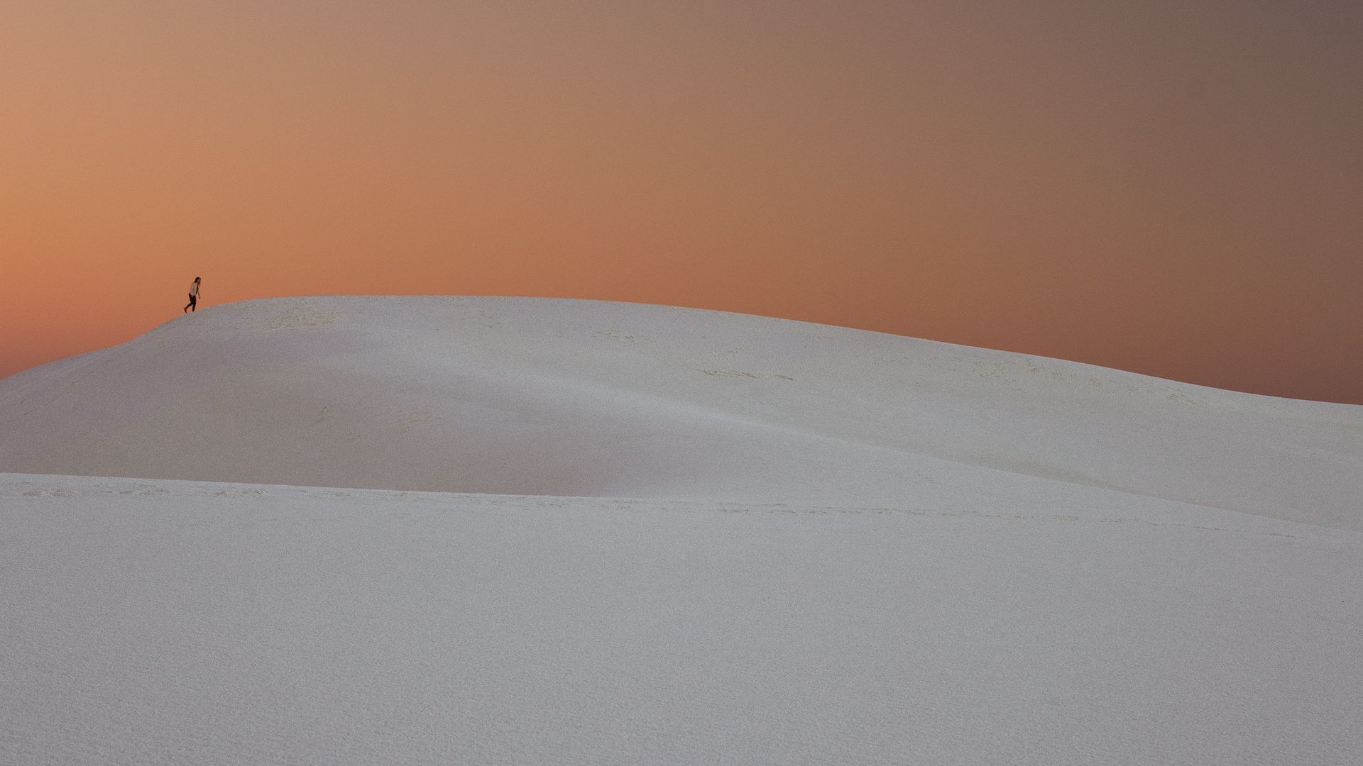 Download wallpaper 1920x1080 desert, man, sand, wanderer, solitude