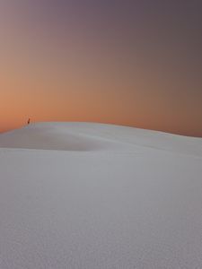 Preview wallpaper desert, man, sand, wanderer, solitude, white sands national monument, united states